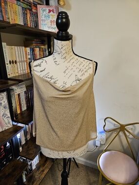 Sage + Fig Gold Sparkle Cowl Neck Camisole